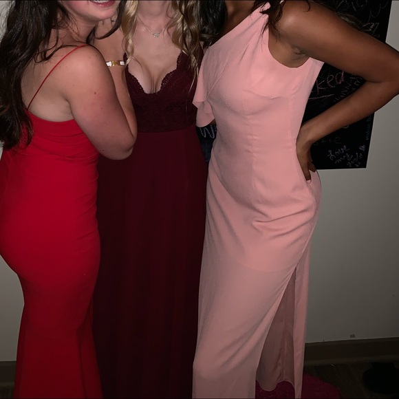 Dress Up Long Peach Formal Dress - Picture 2 of 2